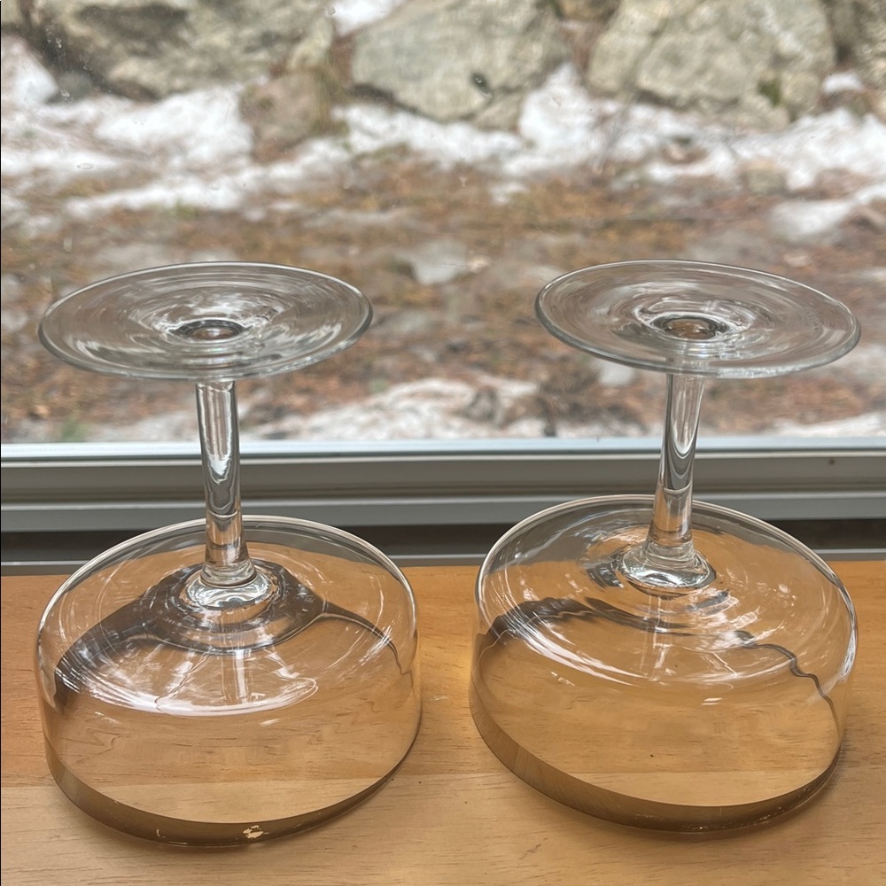 Vintage Silver Rim Coupe Glasses | Mid Century Champagne Dessert | Set of 2 - Picture 5 of 5